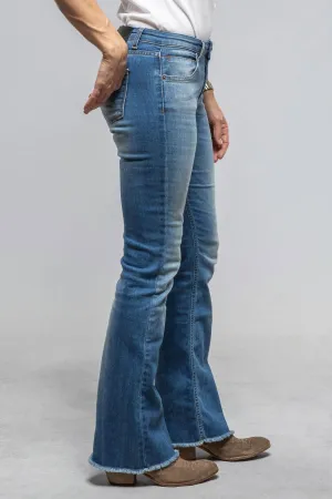 Jordan Fringe Flare Jean In Yuma Blue Wash