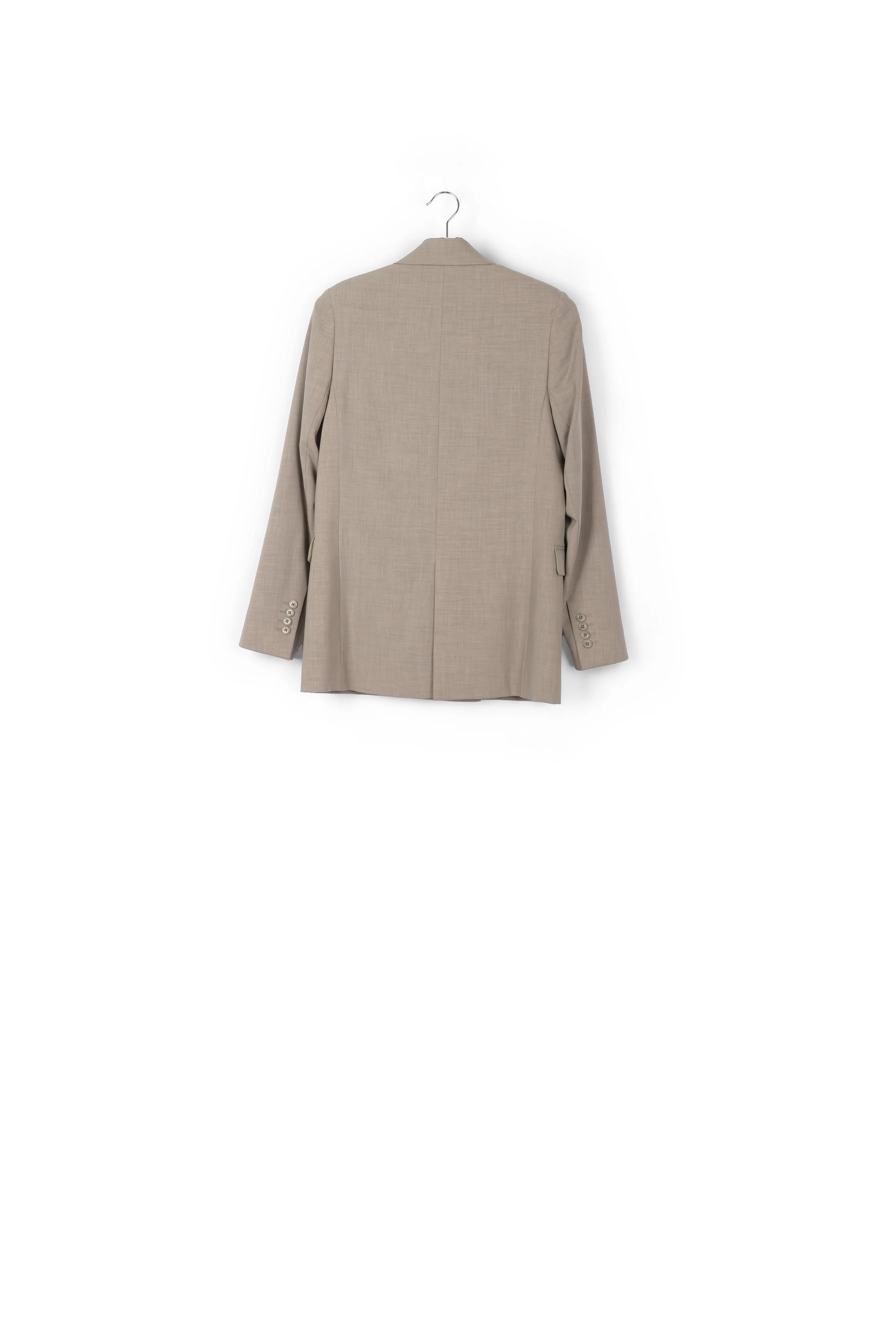 Khaki double-breasted blazer