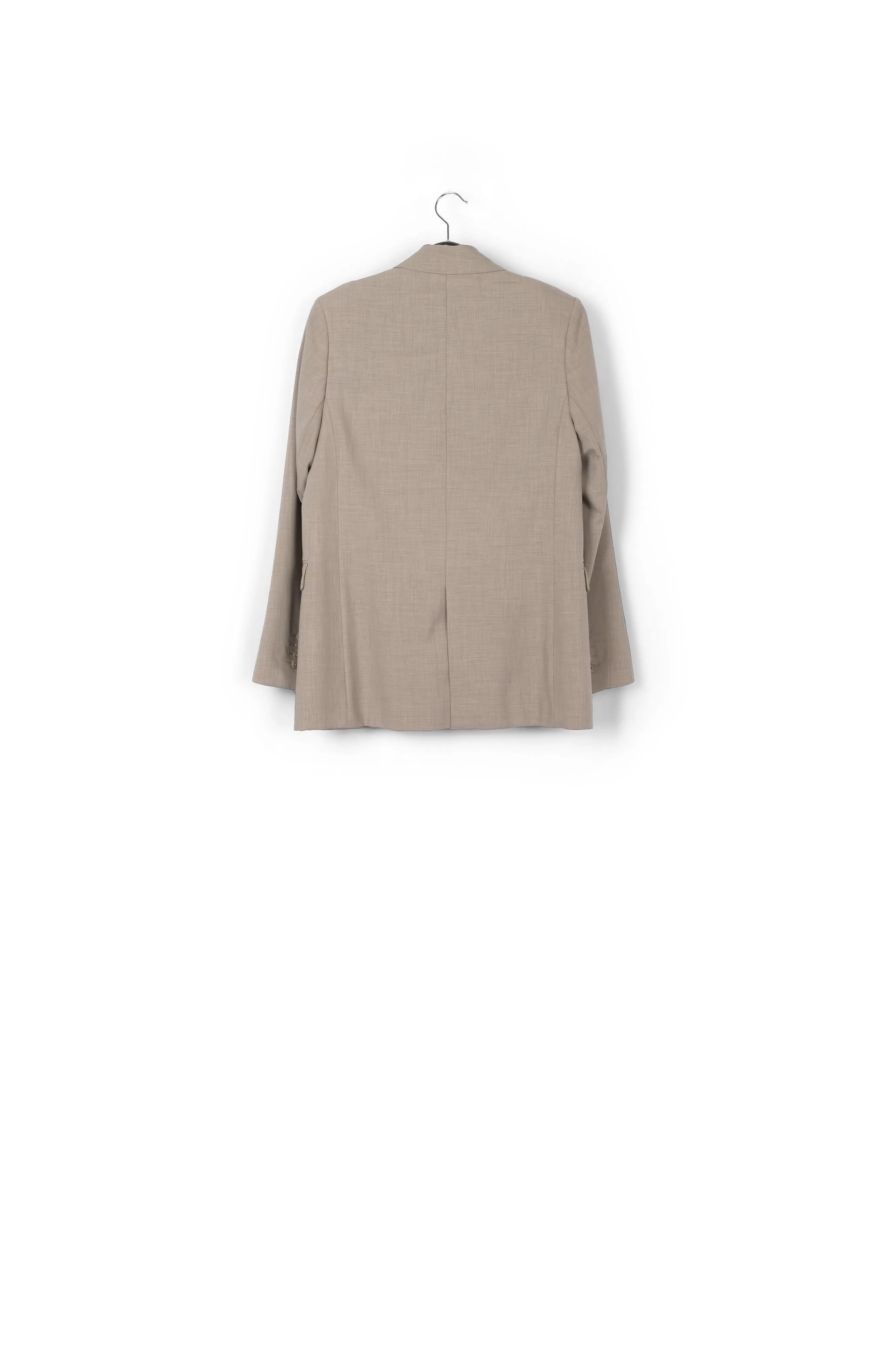 Khaki double-breasted blazer