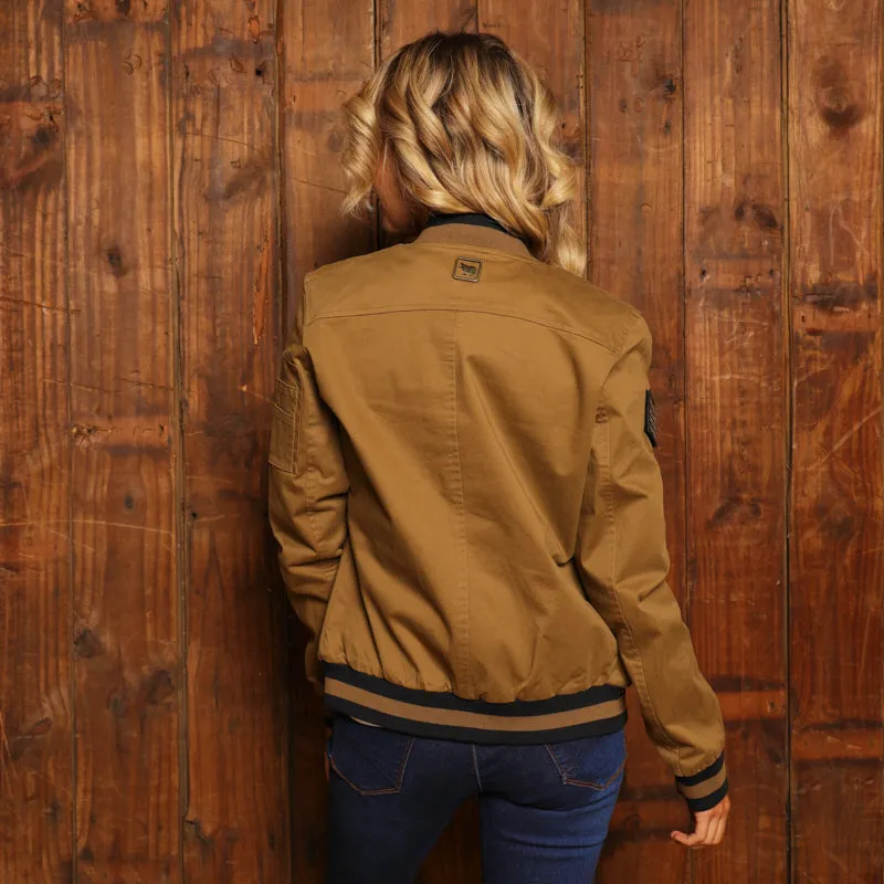 Kingsley Heath Military Luxe Bomber Jacket - Olive
