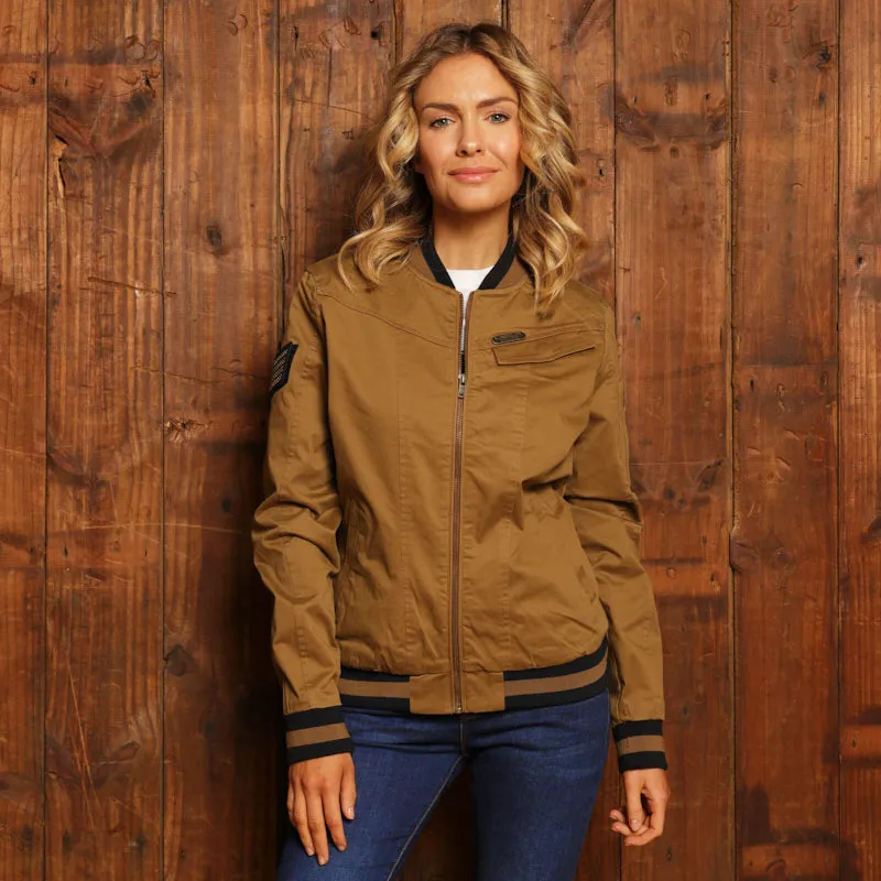 Kingsley Heath Military Luxe Bomber Jacket - Olive