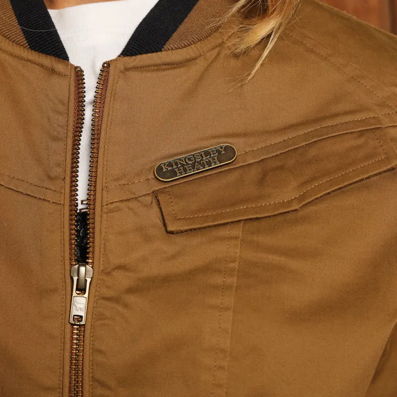 Kingsley Heath Military Luxe Bomber Jacket - Olive