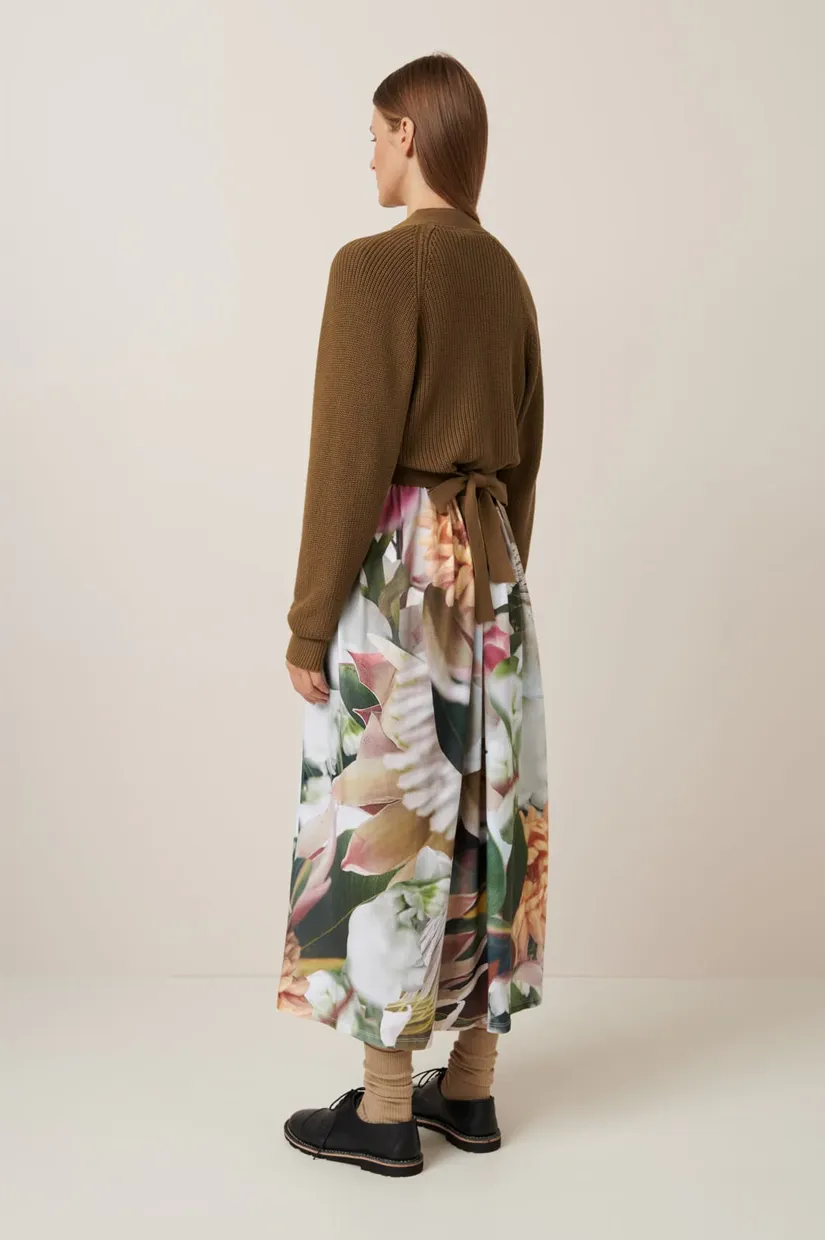Kowtow Composure Cardigan - Dark Spice
