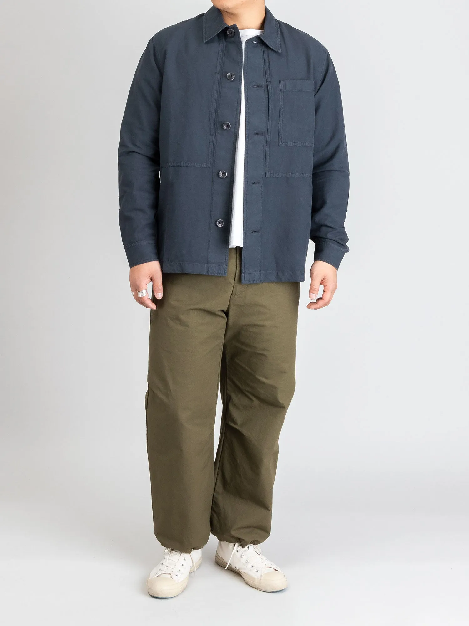Kyle Cotton Linen Jacket in Slate Grey