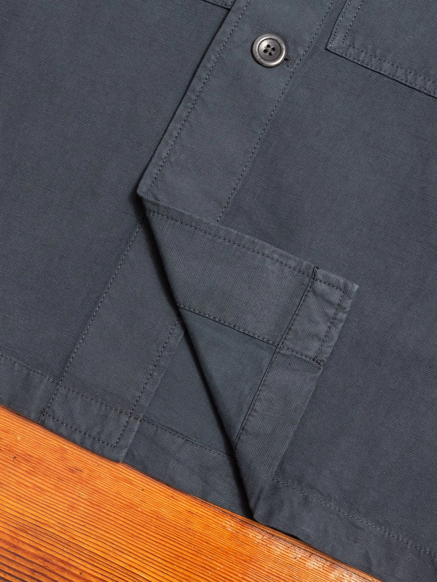 Kyle Cotton Linen Jacket in Slate Grey