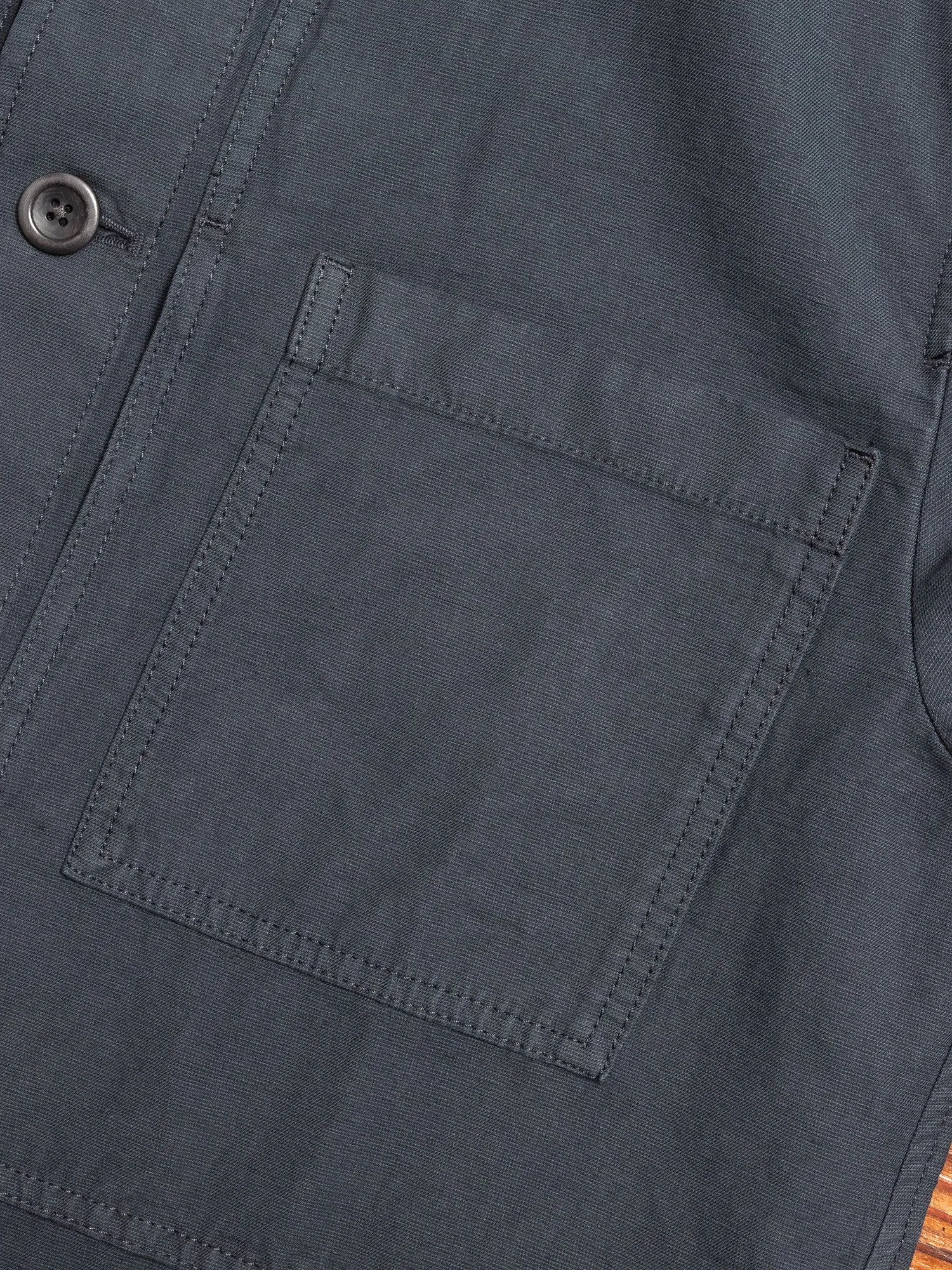 Kyle Cotton Linen Jacket in Slate Grey