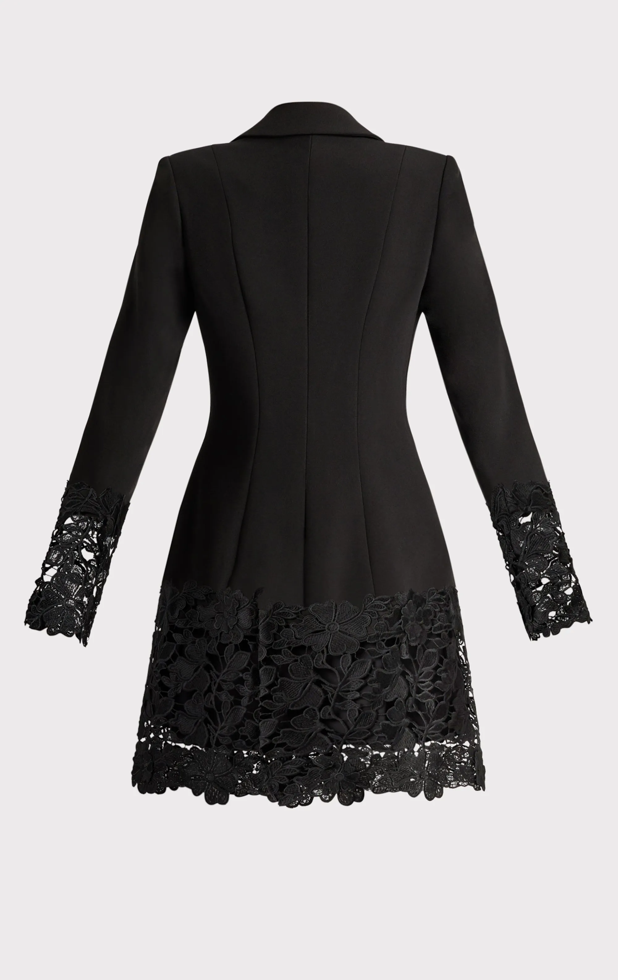 LACE EMBROIDERED BLAZER MINI DRESS