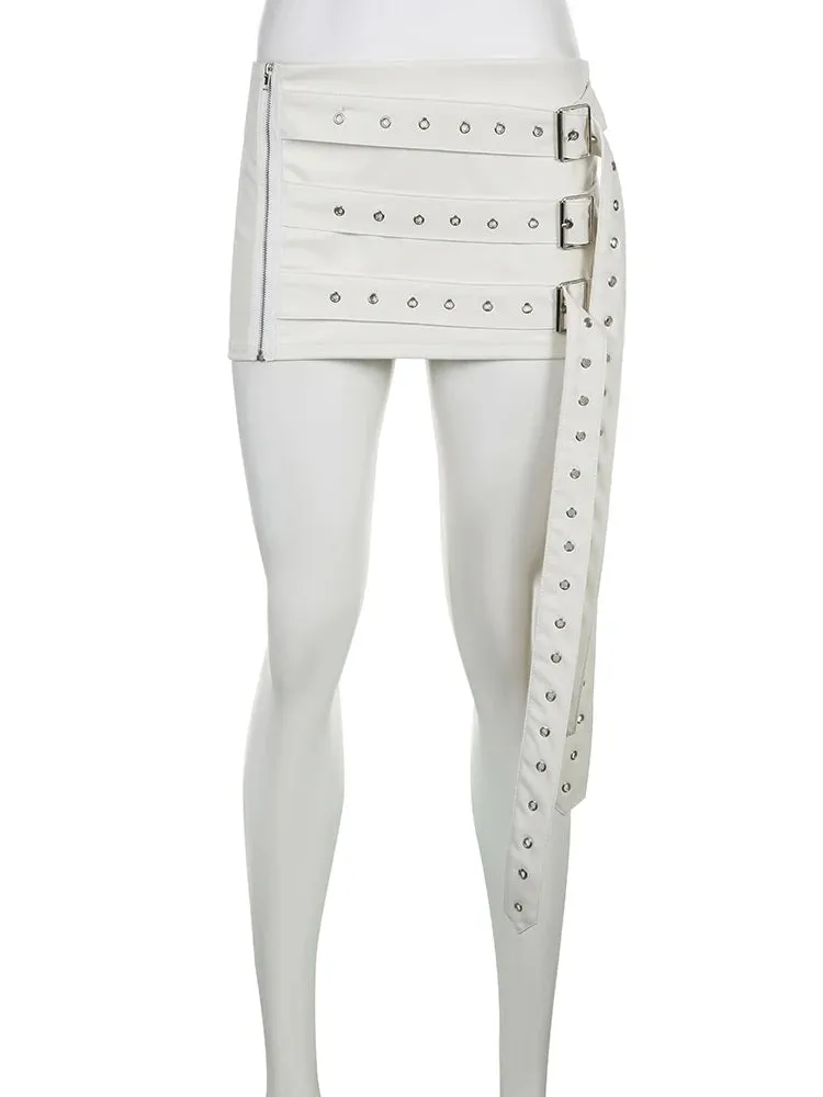 Lace-Up Blazer   High-Waisted Skirt Suit
