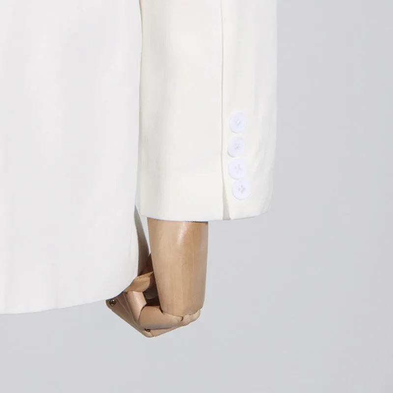 Lace-Up Blazer   High-Waisted Skirt Suit