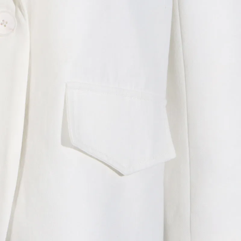 Lace-Up Blazer   High-Waisted Skirt Suit