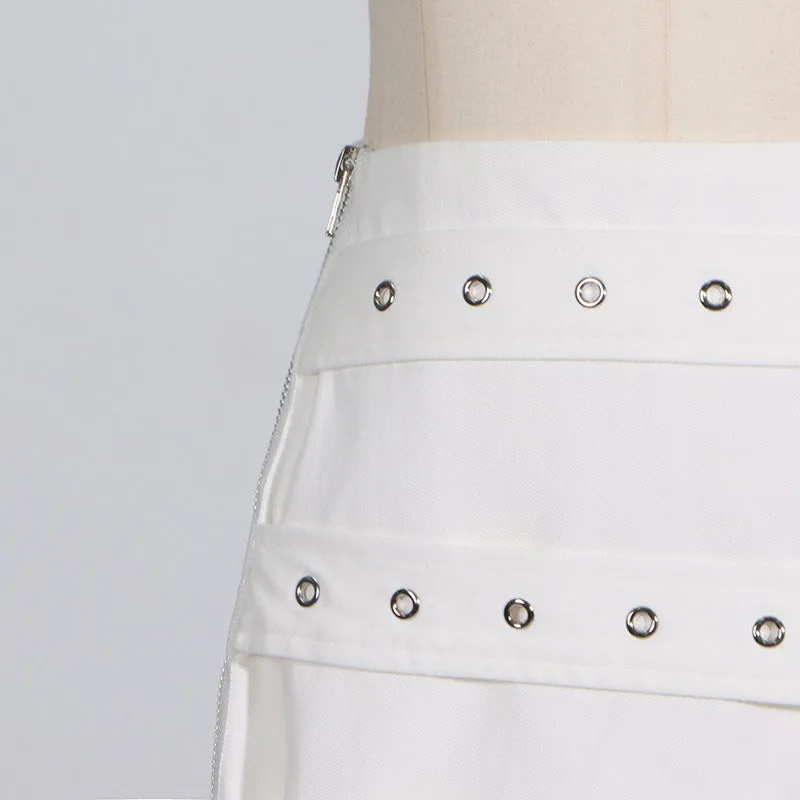 Lace-Up Blazer   High-Waisted Skirt Suit
