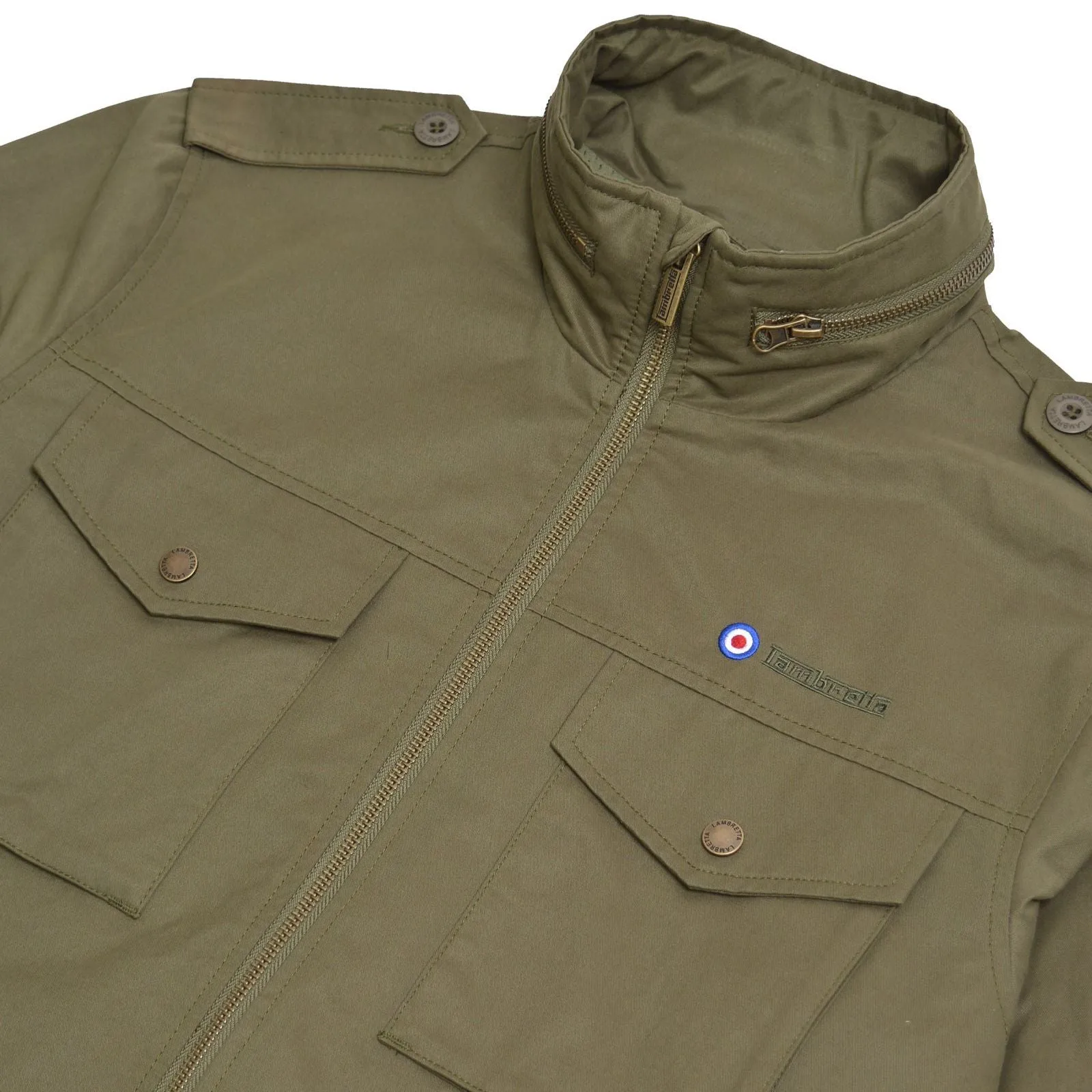 Lambretta Mens M-65 Military Jacket - Khaki