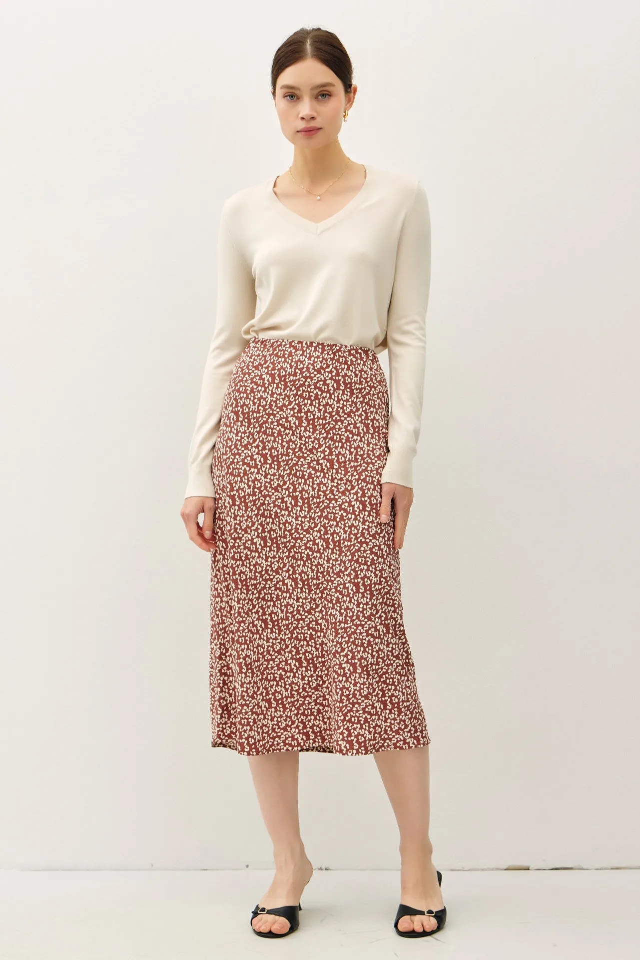 Lela Leapord Print Skirt
