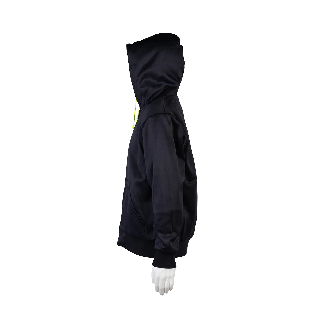 LNRVDWZHSW-C3 20 Oz. Double Weight Lime/Navy Reversible ANSI Class 3 Zip-Up Hooded Sweatshirt