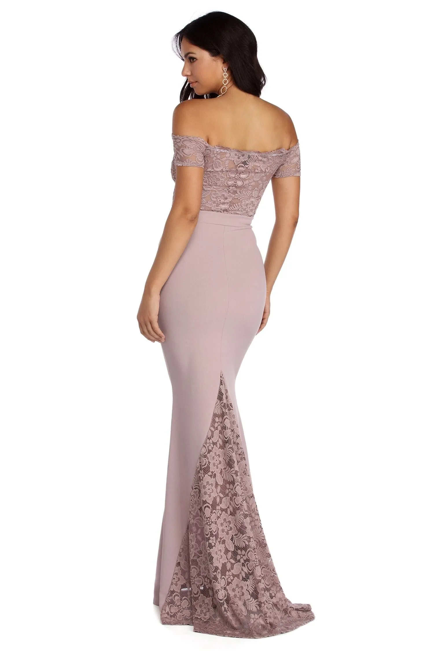 Lola Off The Charming Shoulder Lace Dress