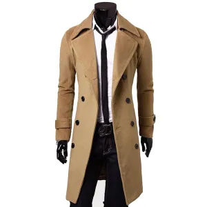 LONG DOUBLE-BREASTED WOOL OVERCOAT