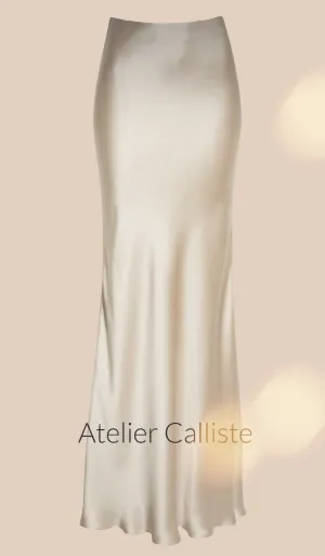 Long Satin skirt