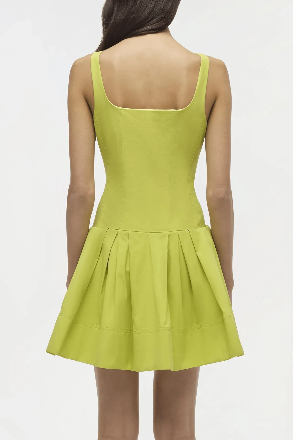 Lucy Sleeveless Mini Dress in Yellow Plum