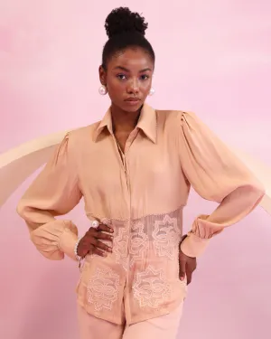 Luminous Canopy Satin Shirt