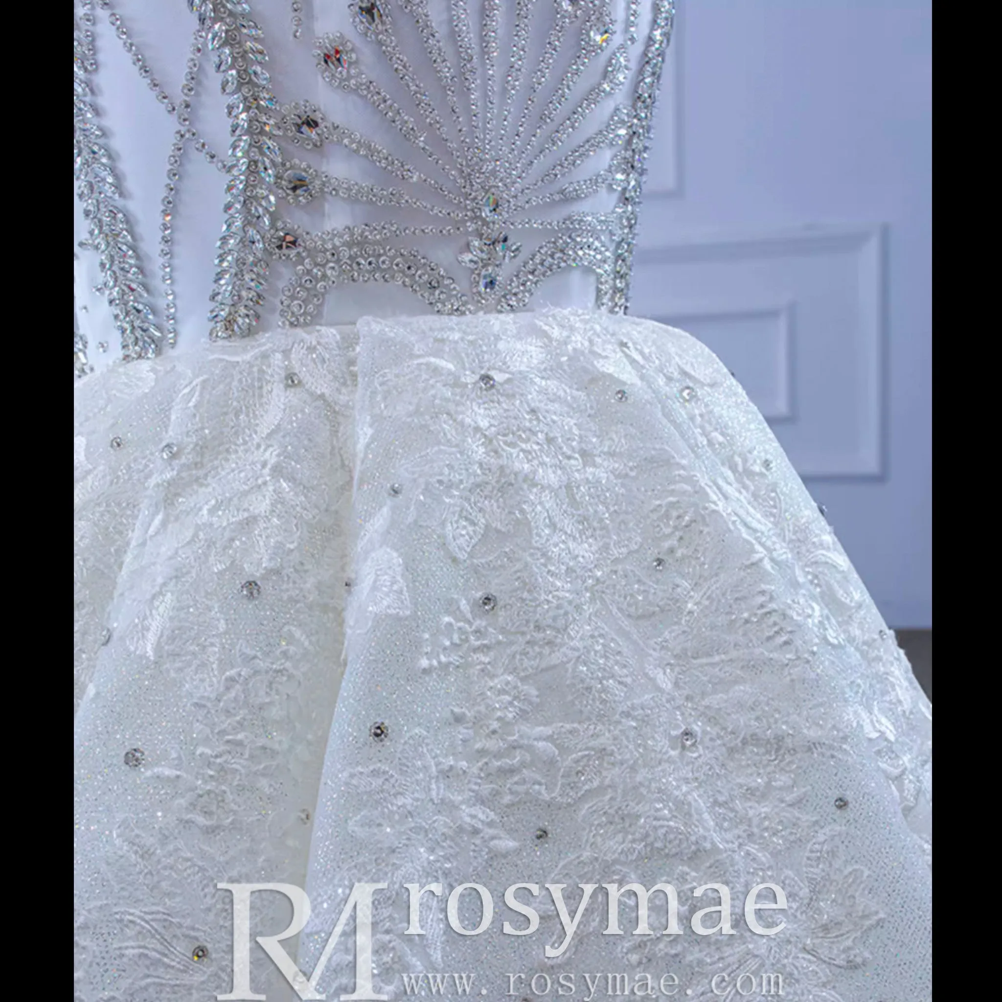 Luxury Beaded Lace Mermaid Wedding Dress with Off the Shoulder