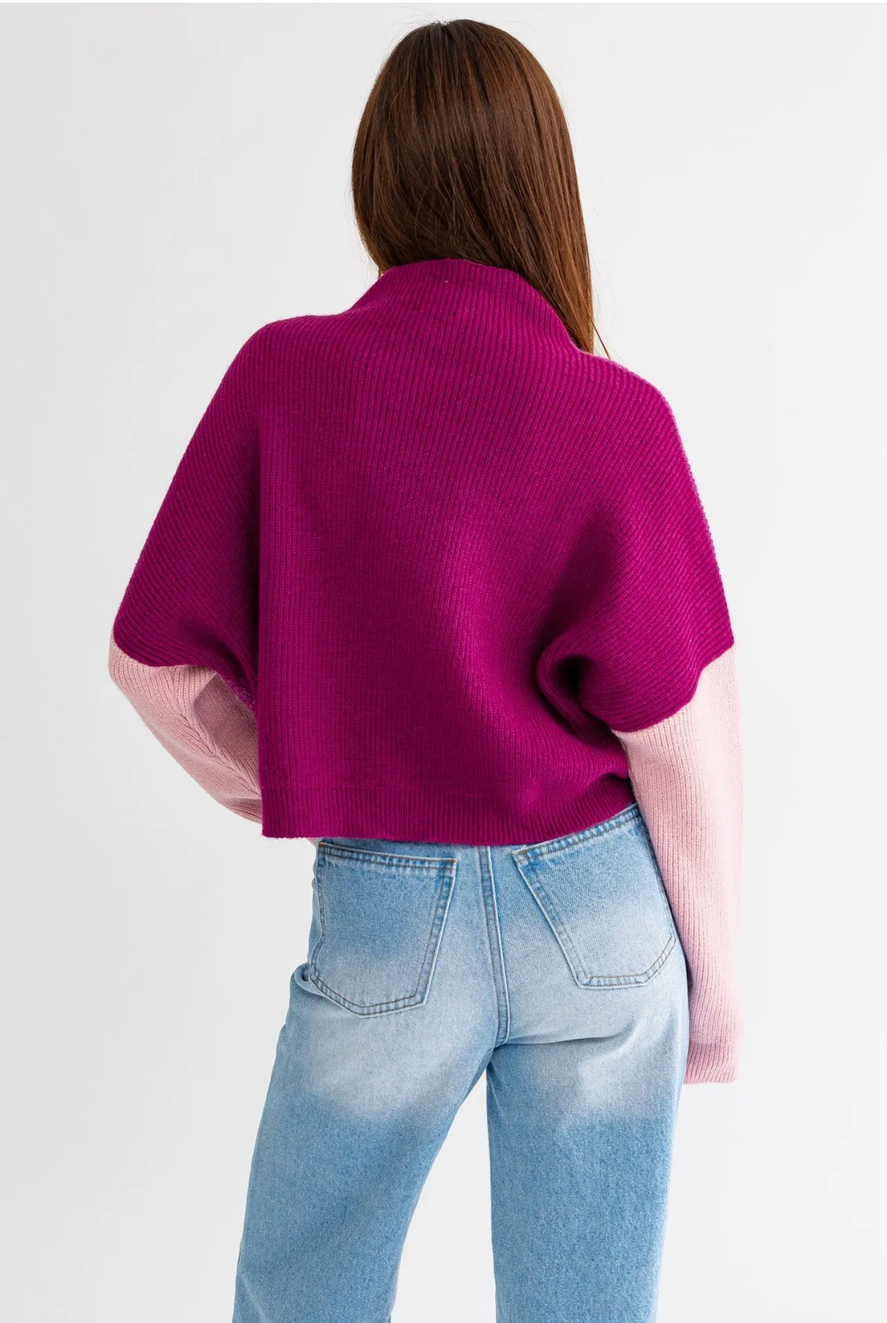 Macie-Color Block Ribbed Sweater