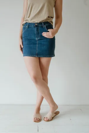 Maxim Denim Skirt - Mid Wash