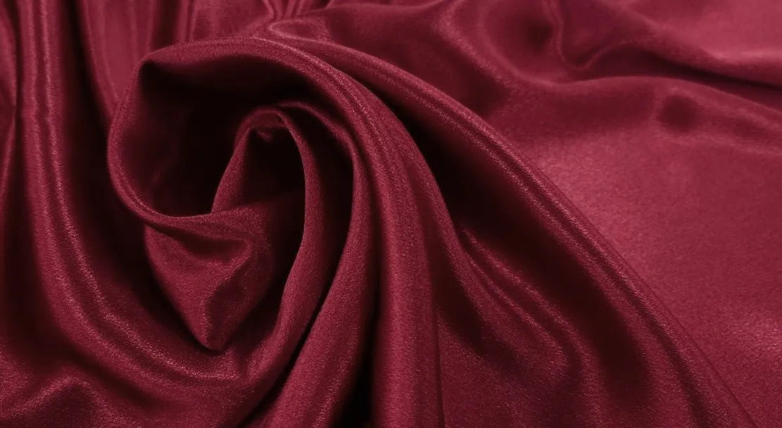 Medium Weight Stretch Satin Dark Red