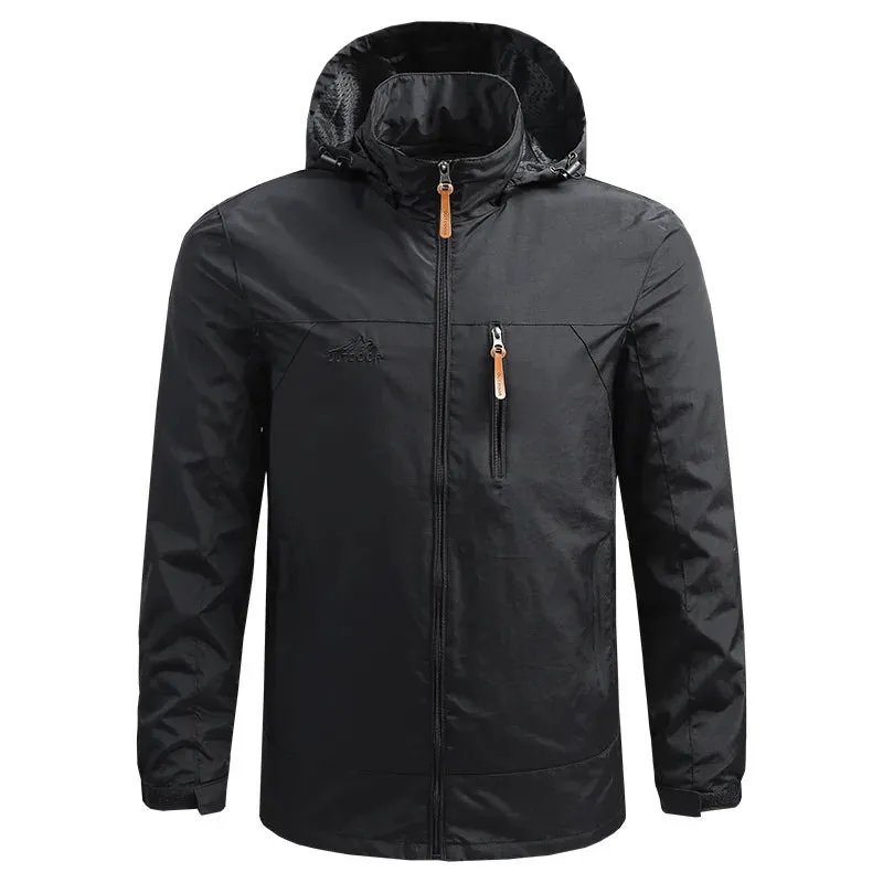 Men's Windbreaker Jackets For Men Waterproof Camping Military Jacket Fishing Hiking Outdoor Rain Coat Breathable Tactical Jacket