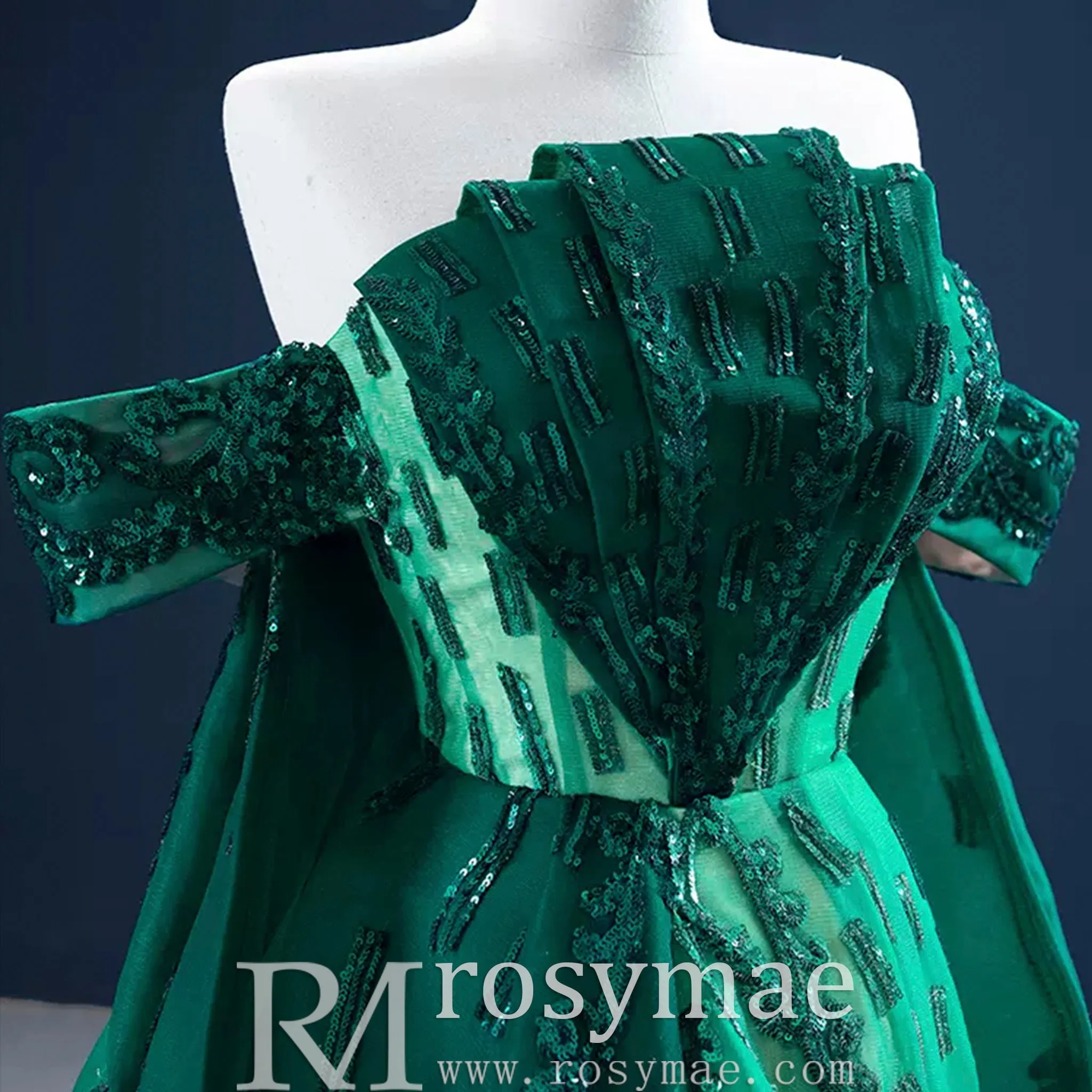 Mermaid Strapless Luxury Prom Dress Sequins Evening Gowns