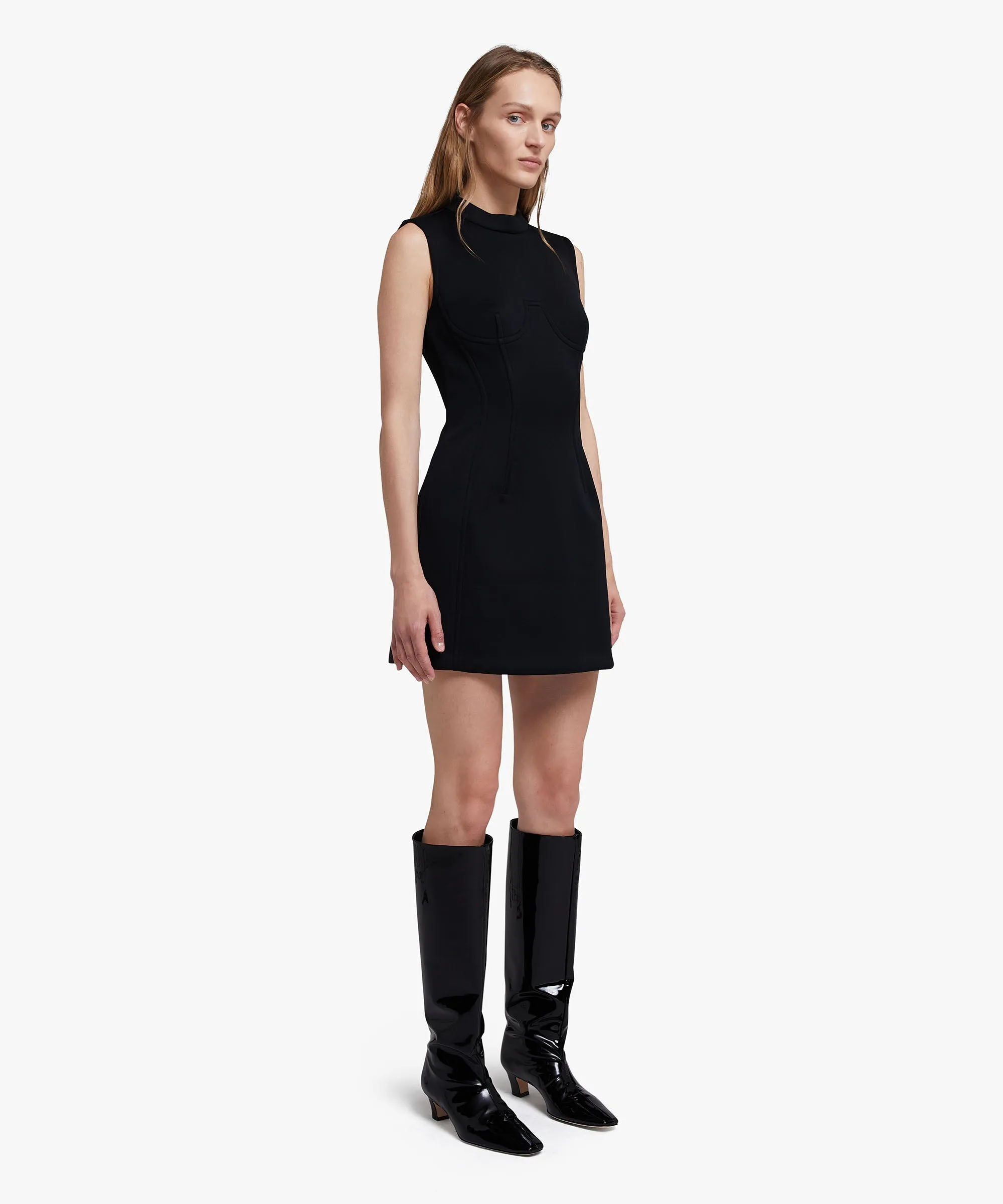 Mini dress in "Techno Scuba"