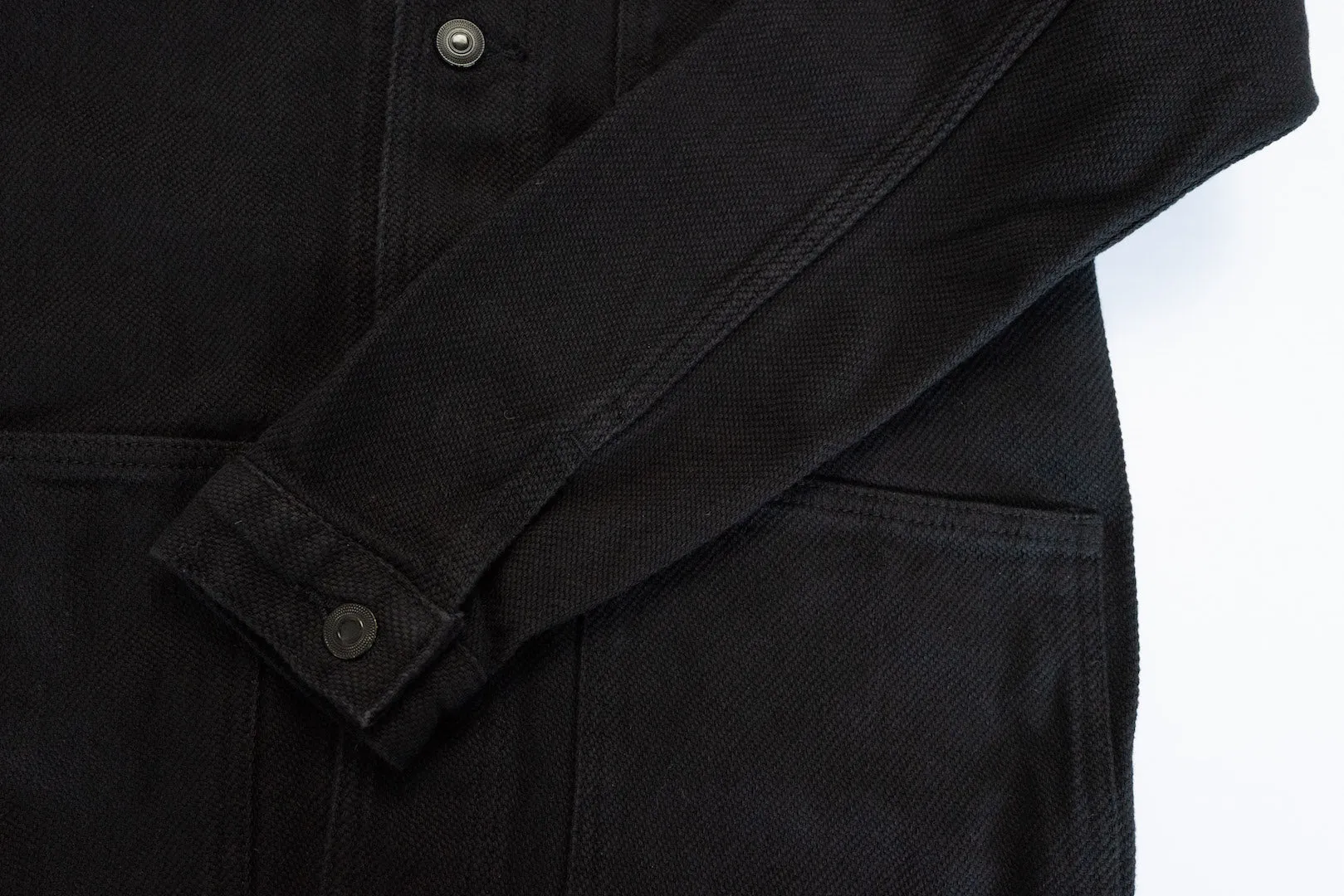 Momotaro 12oz Dobby Coverall Jacket (Black)