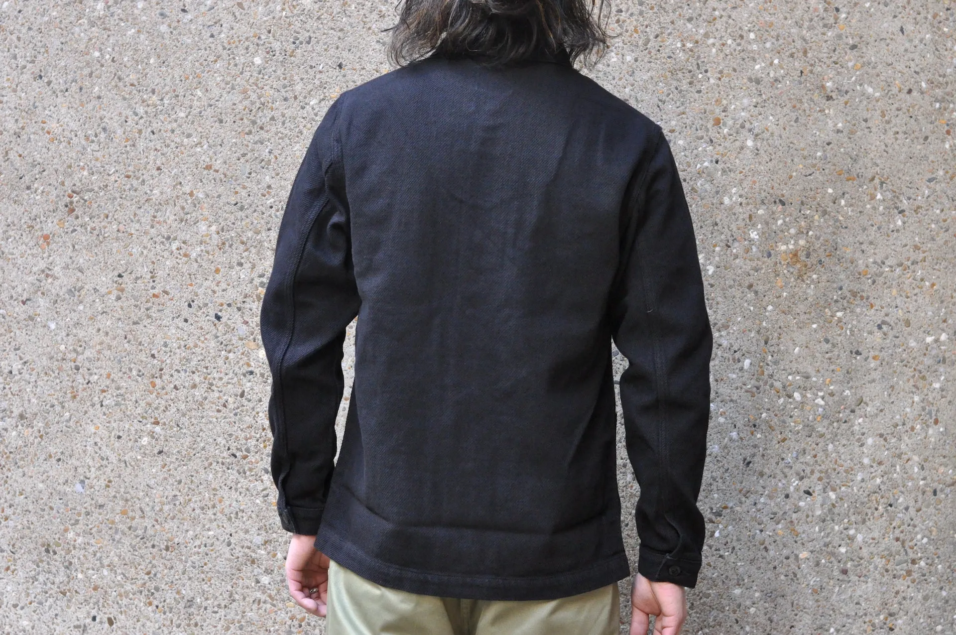 Momotaro 12oz Dobby Coverall Jacket (Black)