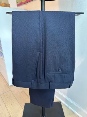 Navy Diamond Weave Premium Italian Suit Pants