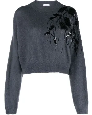 Night Sky Mohair Paillette Mockneck