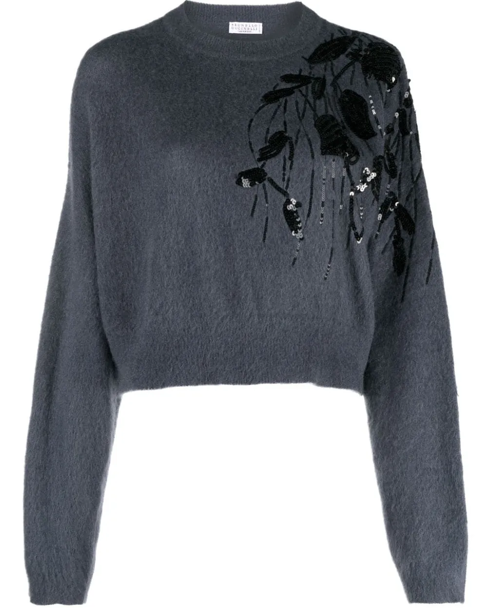 Night Sky Mohair Paillette Mockneck
