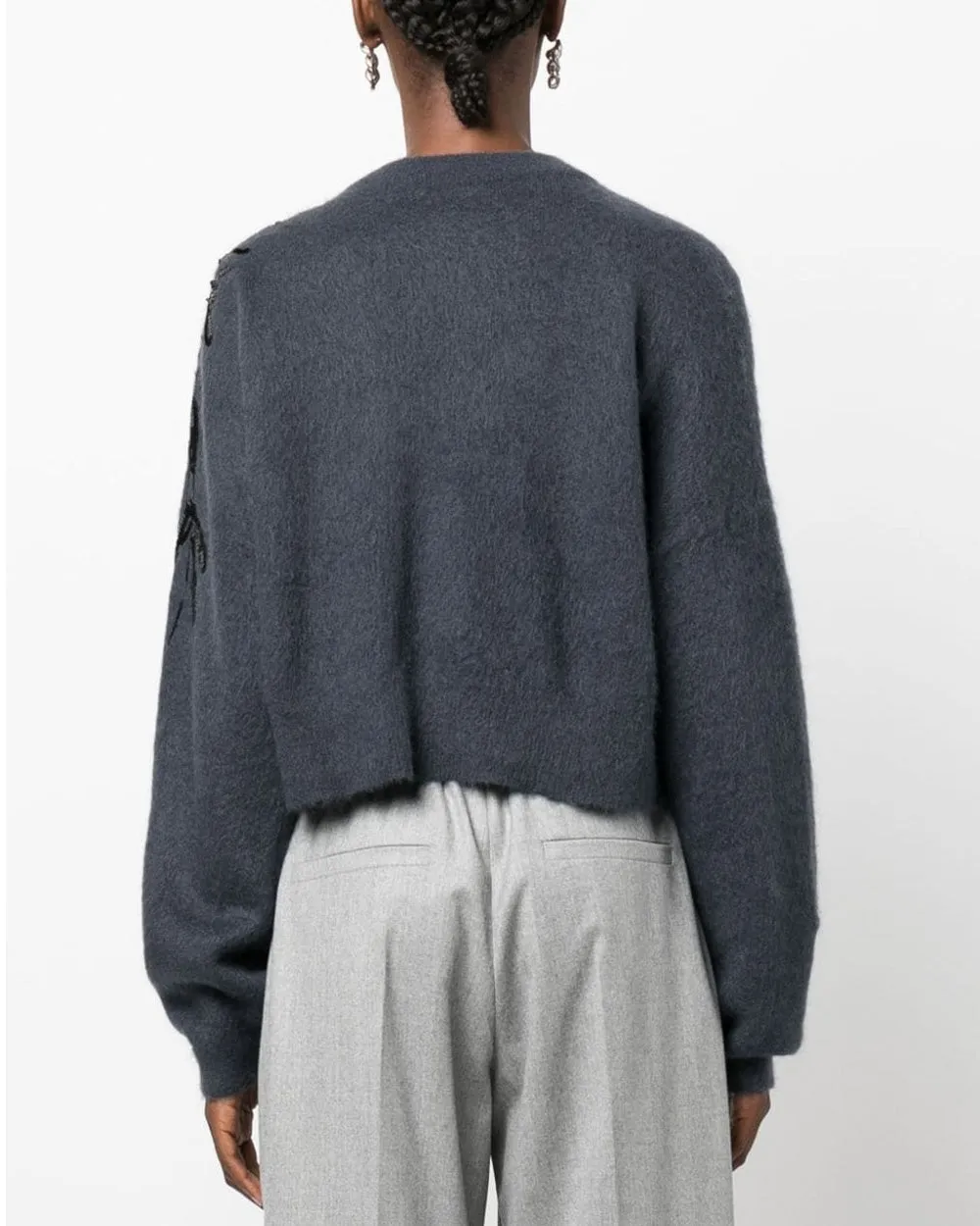 Night Sky Mohair Paillette Mockneck
