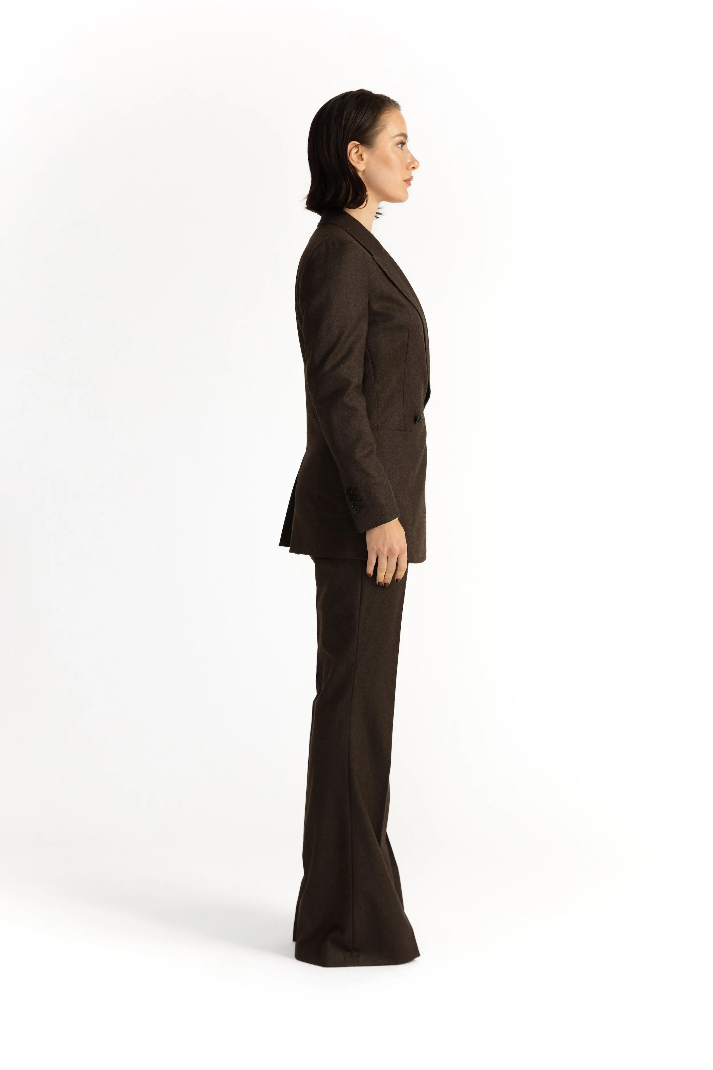 Nora Jacket - Casual jacket in charcoal brown