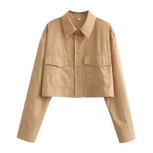Obsidian Phoenix Loose Cropped Poplin Shirt