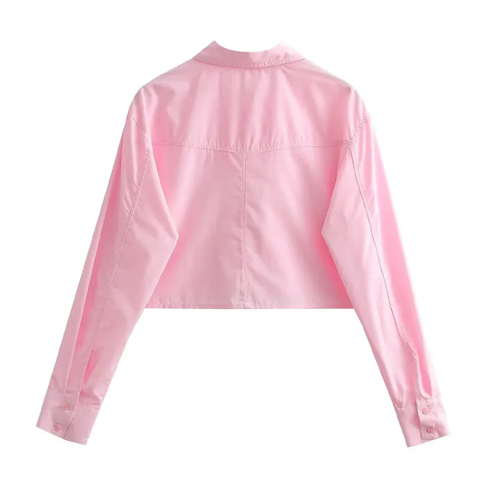Obsidian Phoenix Loose Cropped Poplin Shirt