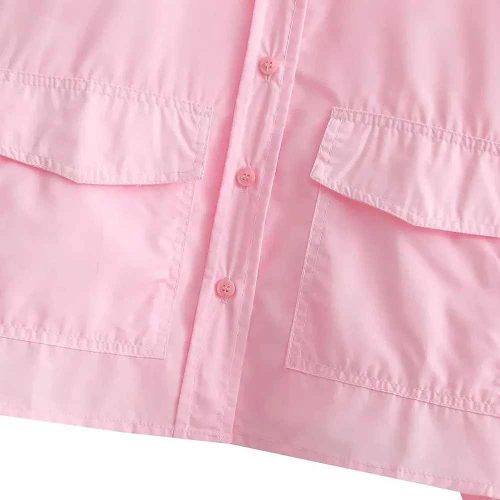Obsidian Phoenix Loose Cropped Poplin Shirt