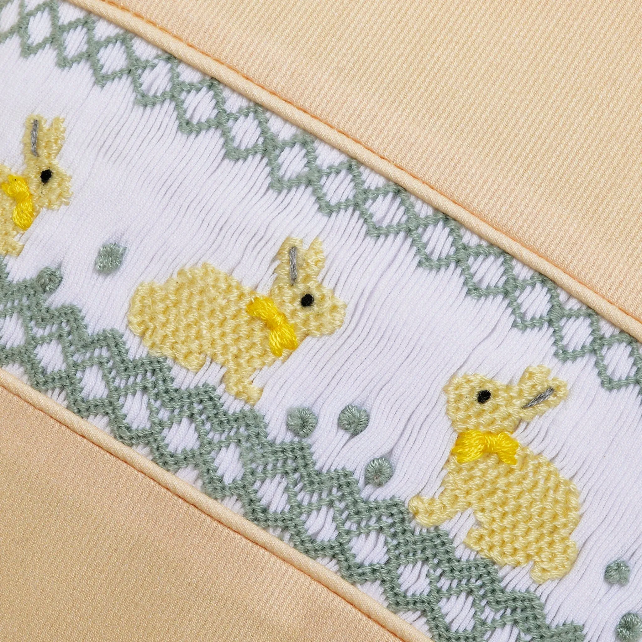 Ocean Baby Girls Vintage Bunny Lemon Rose Smocked Skirt Set (12M-10Y)