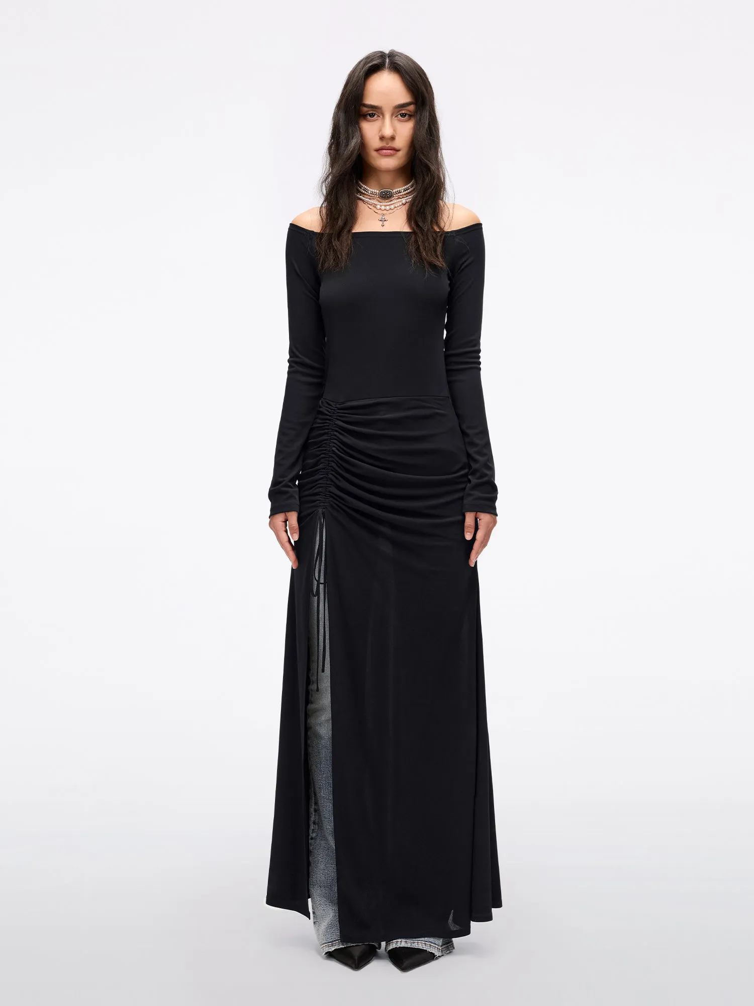 Off-Shoulder Black Dress