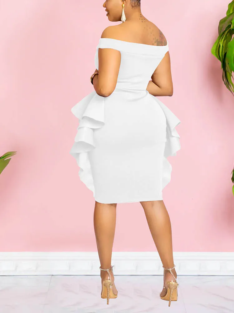 Off Shoulder Ruffle Dresses