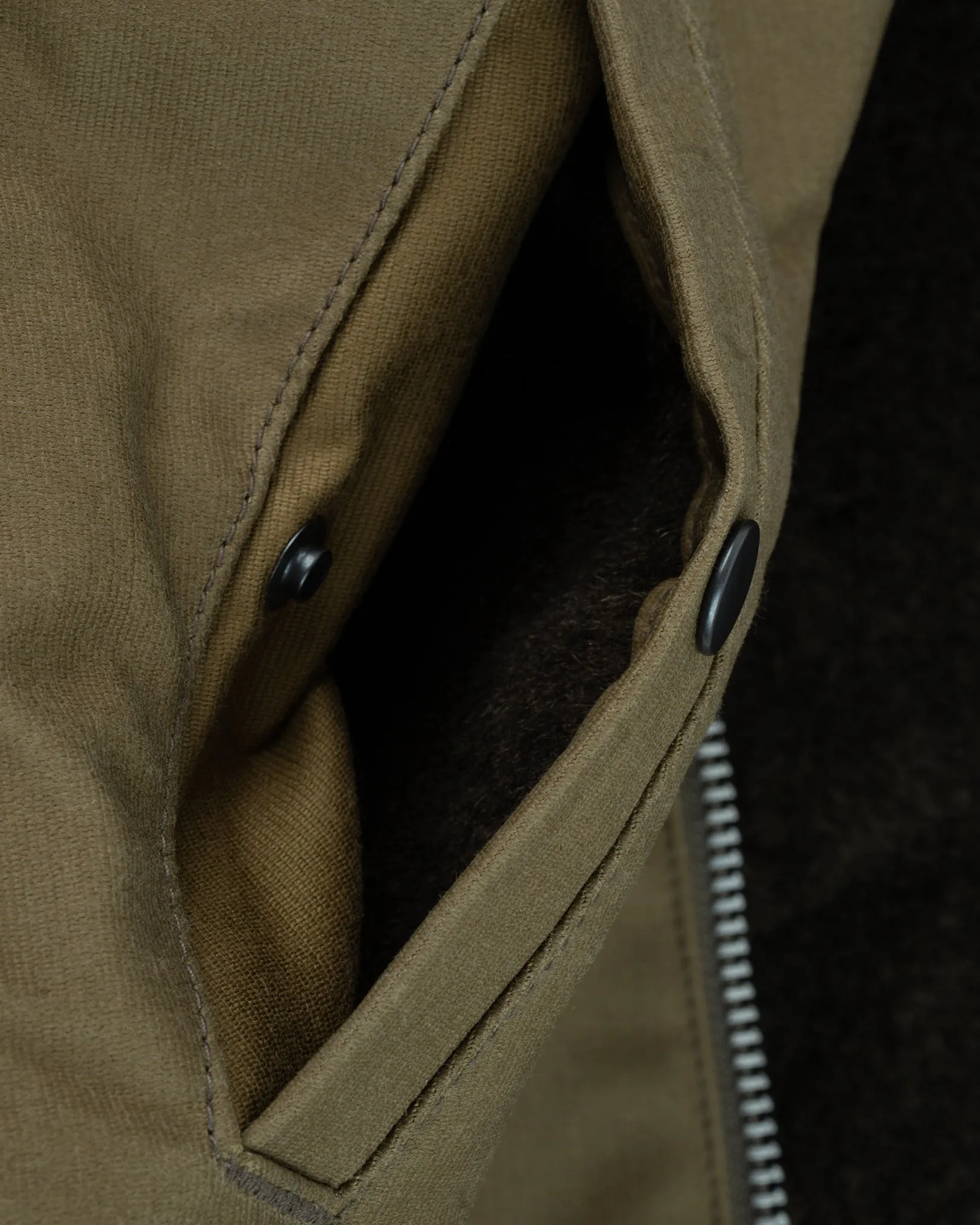 Oiled Whipcord N1 Deck Jacket - Khaki