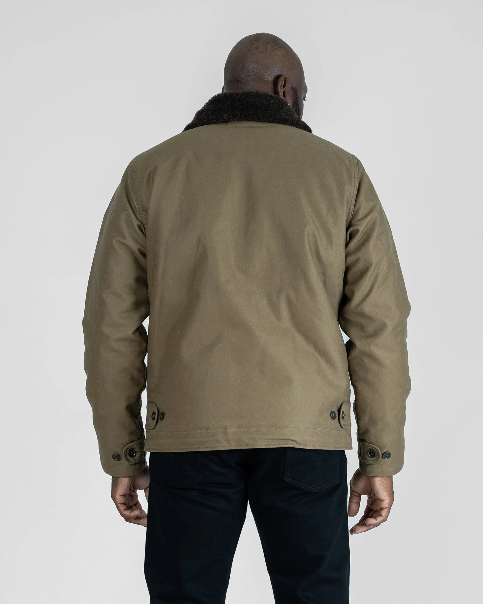 Oiled Whipcord N1 Deck Jacket - Khaki