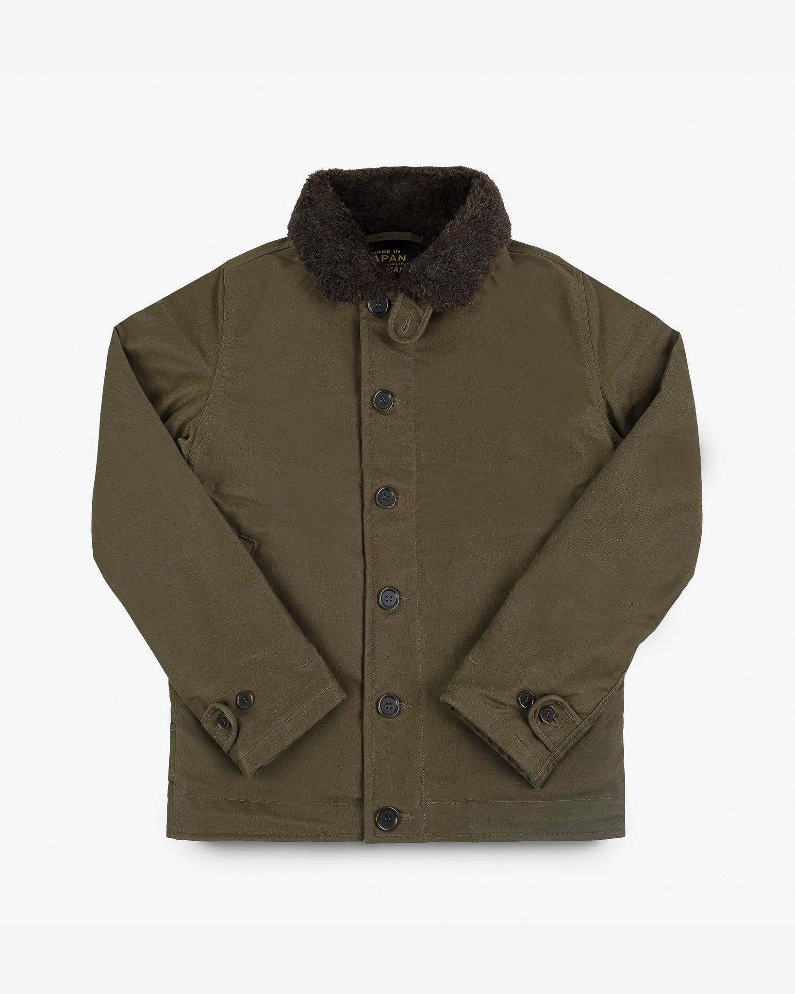 Oiled Whipcord N1 Deck Jacket - Olive