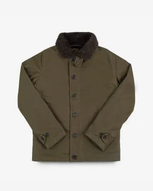 Oiled Whipcord N1 Deck Jacket - Olive