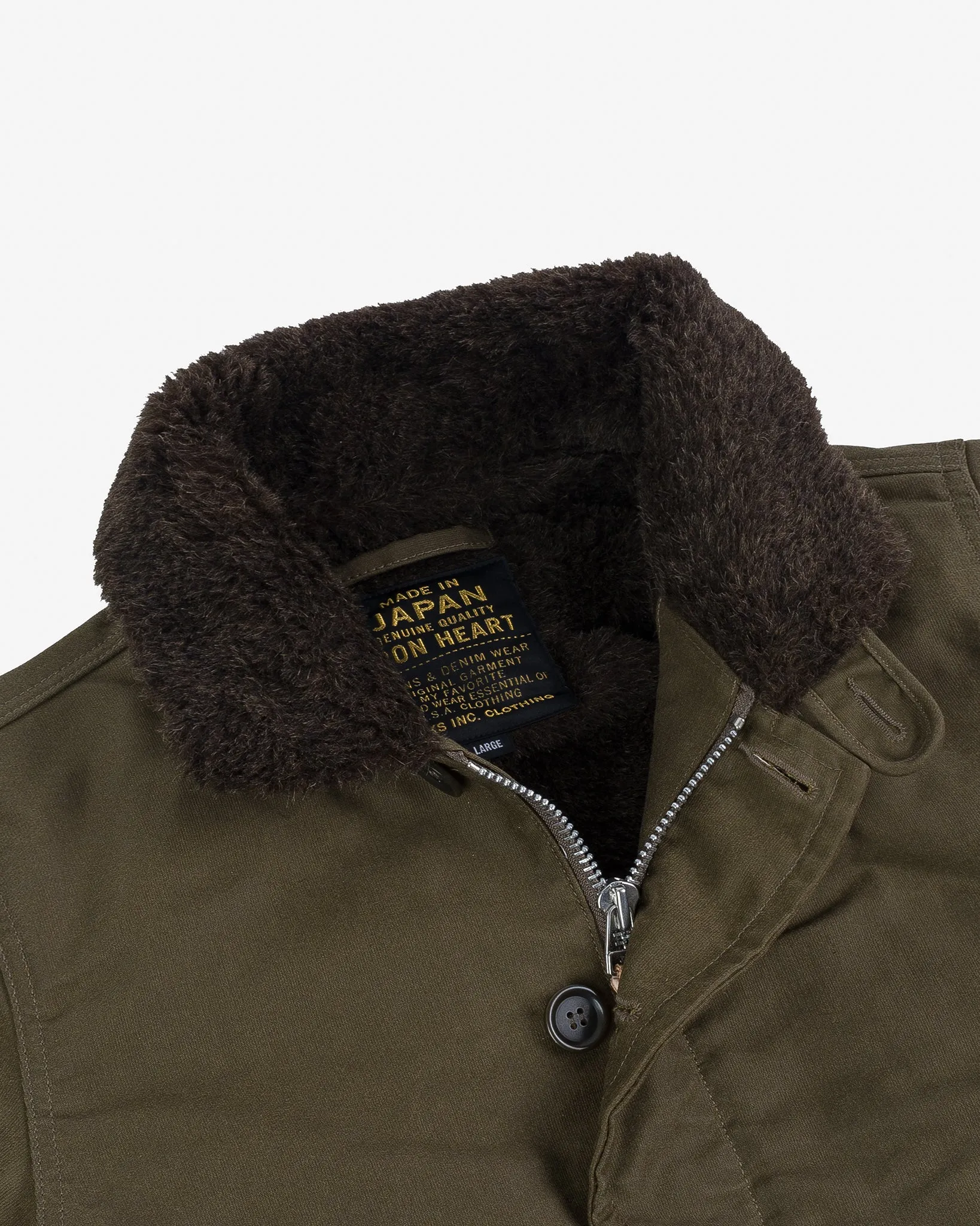 Oiled Whipcord N1 Deck Jacket - Olive
