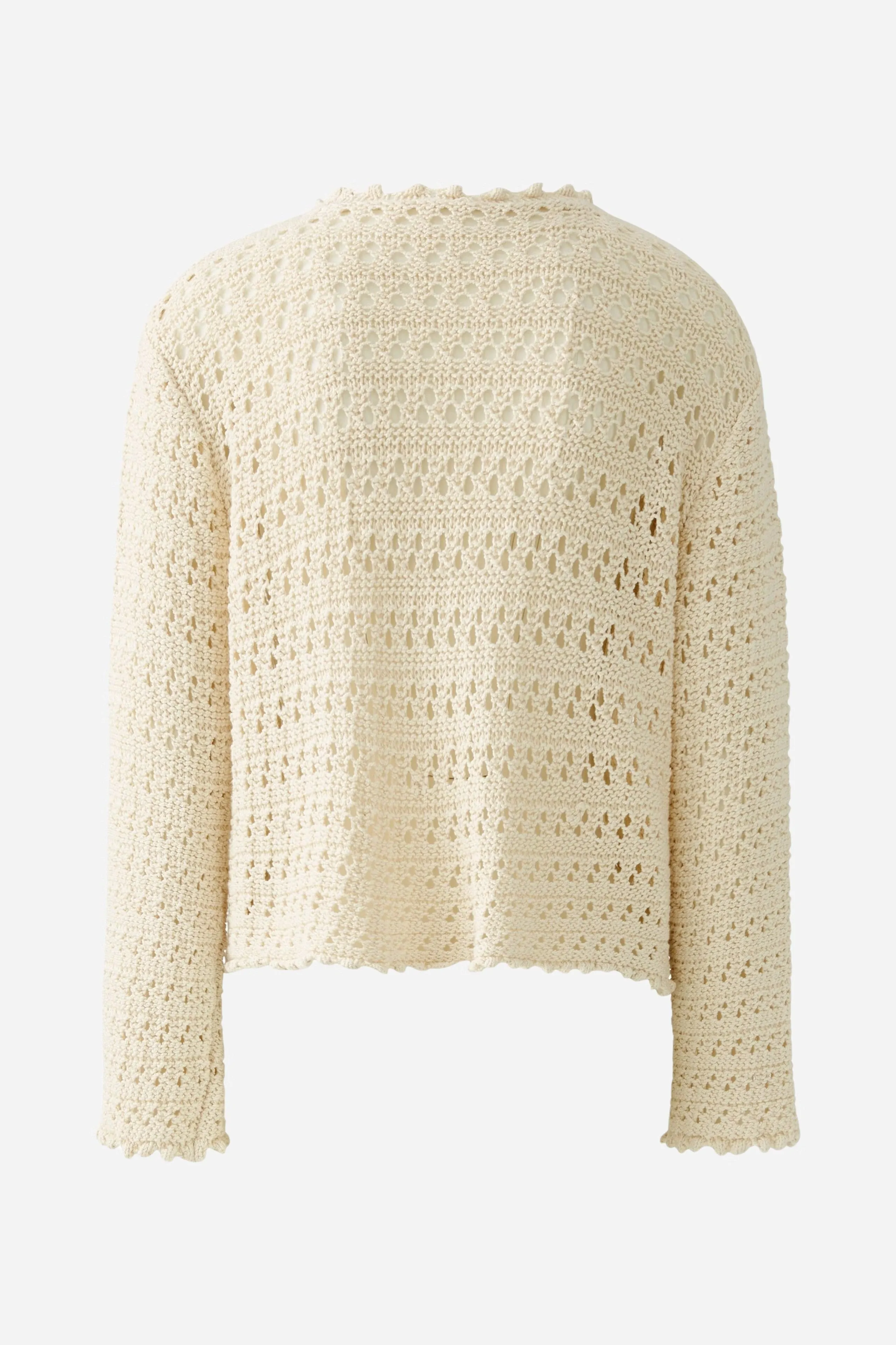 Oui Gardenia Cream Crochet Top