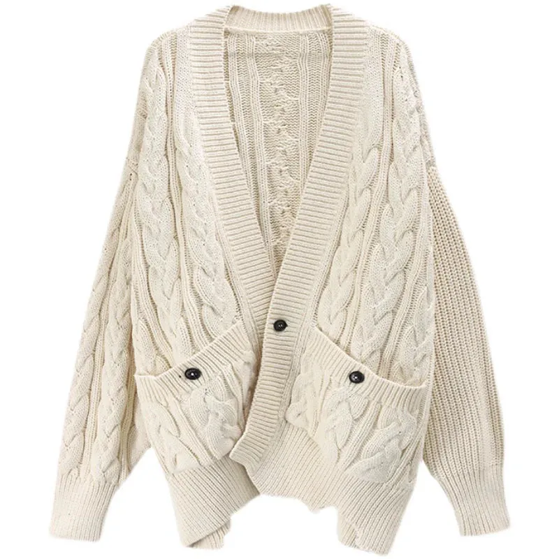 Oversized Cable Knit Cardigan